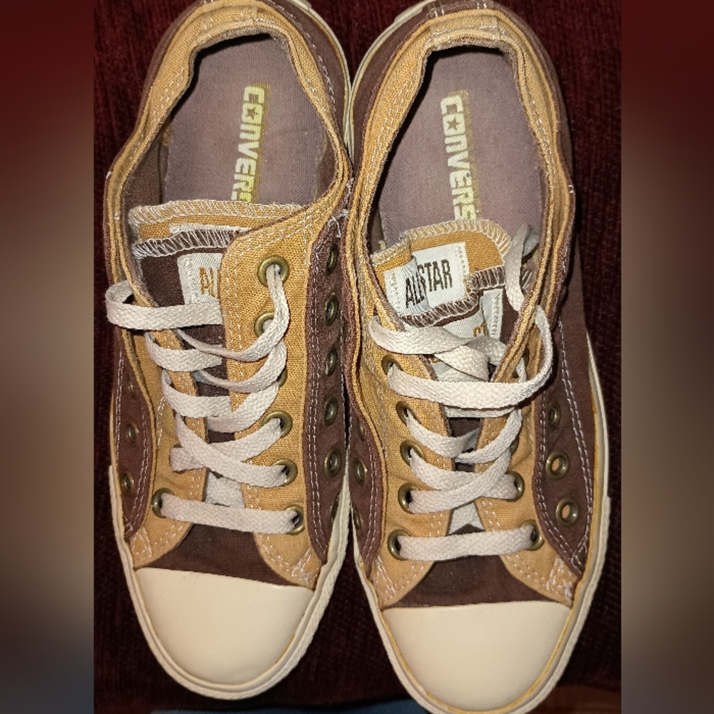 Converse All Star Double Tongue Brown Sneakers Mens Size 7